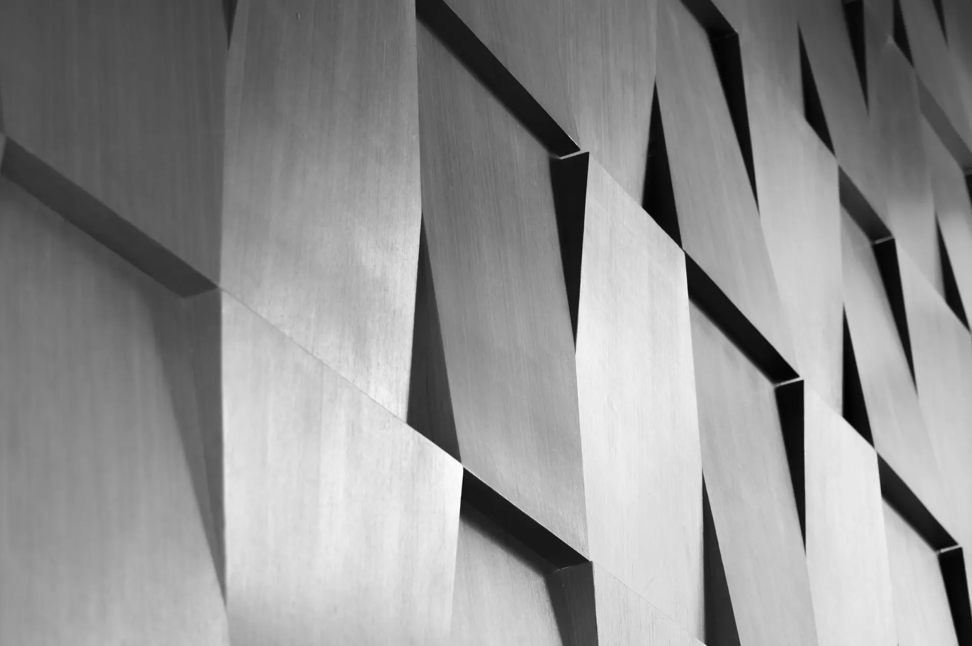 Paneles geométricos de madera en gris Paneles geométricos de madera en gris